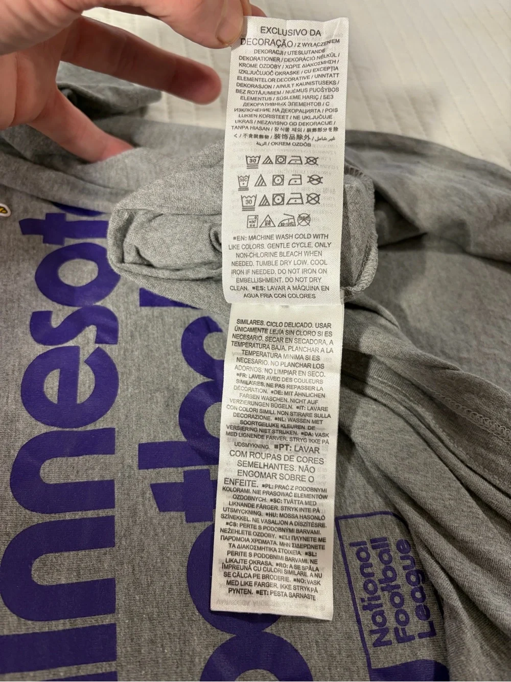 Nike Minnesota Vikings NFL Football Gray T-Shirt XL